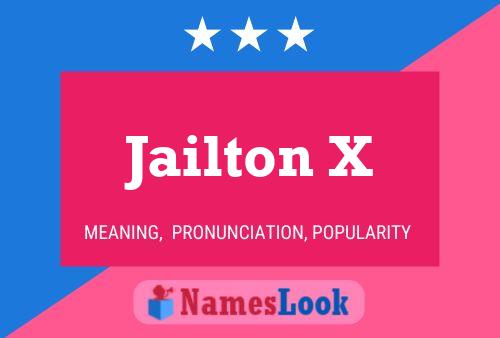 Jailton X Name Poster