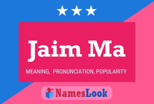 Jaim Ma Name Poster