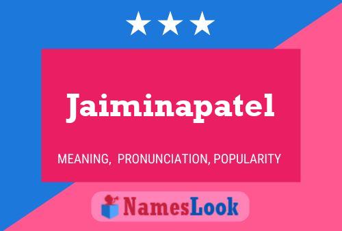 Jaiminapatel Name Poster