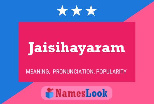 Jaisihayaram Name Poster