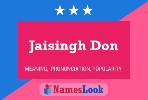 Jaisingh Don Name Poster