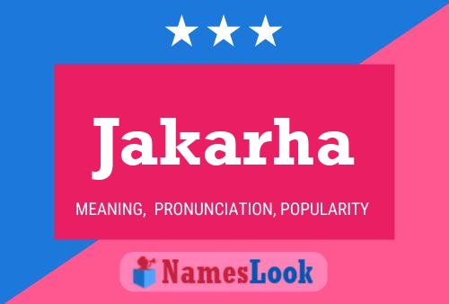 Jakarha Name Poster