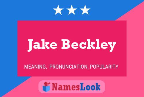 Jake Beckley Name Poster