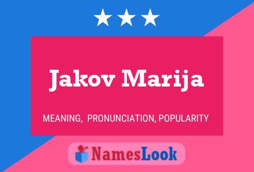 Jakov Marija Name Poster