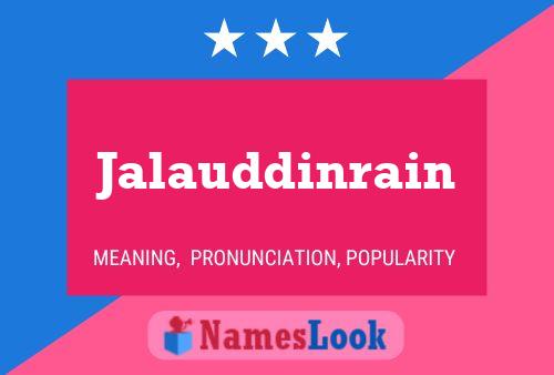 Jalauddinrain Name Poster