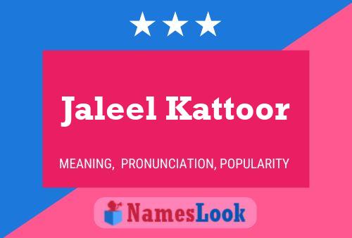 Jaleel Kattoor Name Poster