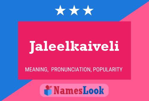 Jaleelkaiveli Name Poster