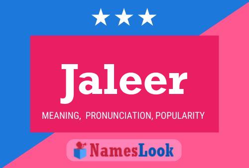 Jaleer Name Poster