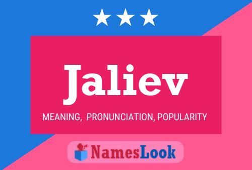 Jaliev Name Poster