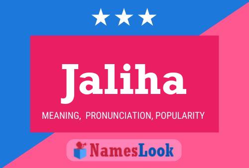 Jaliha Name Poster