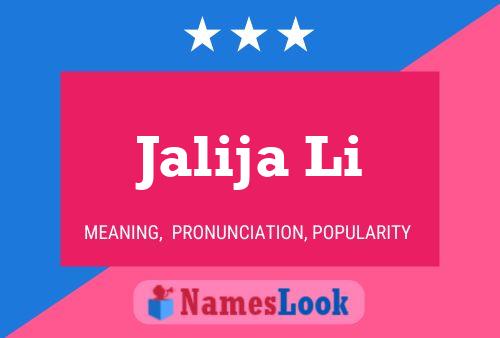 Jalija Li Name Poster