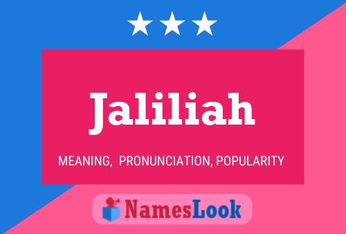 Jaliliah Name Poster