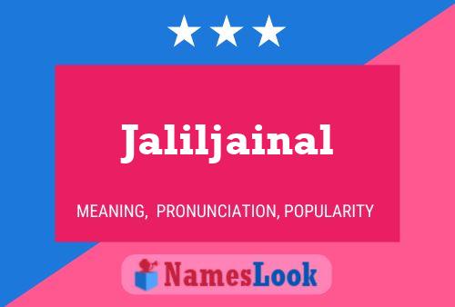 Jaliljainal Name Poster