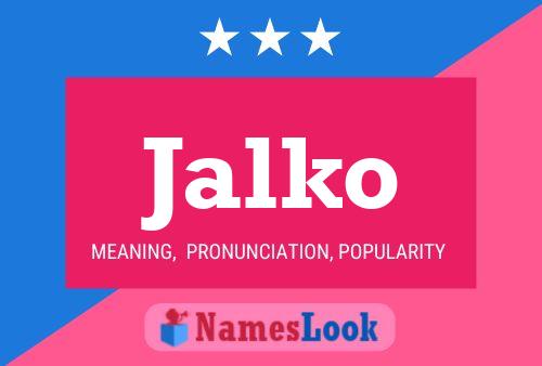 Jalko Name Poster