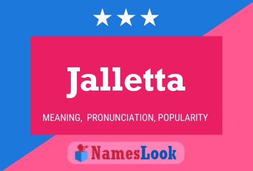 Jalletta Name Poster