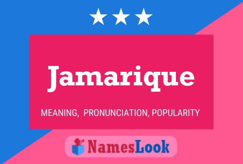 Jamarique Name Poster