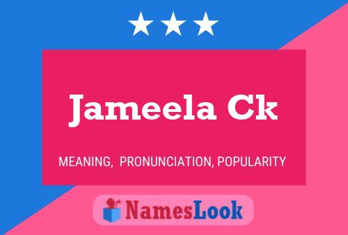 Jameela Ck Name Poster