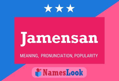 Jamensan Name Poster