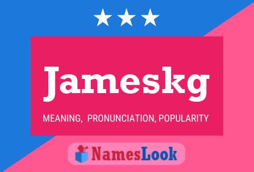 Jameskg Name Poster