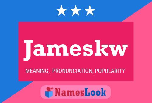 Jameskw Name Poster