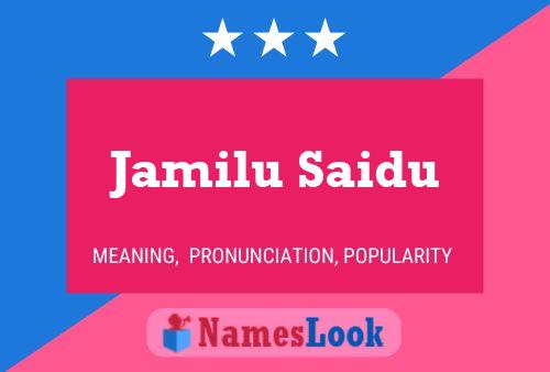 Jamilu Saidu Name Poster