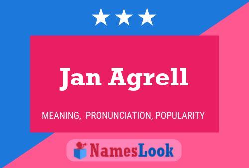 Jan Agrell Name Poster