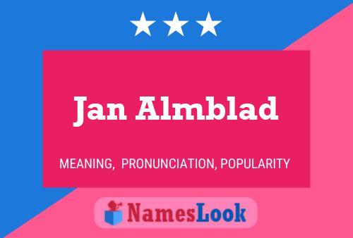 Jan Almblad Name Poster