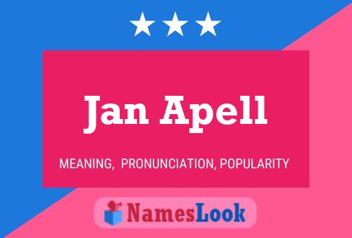 Jan Apell Name Poster