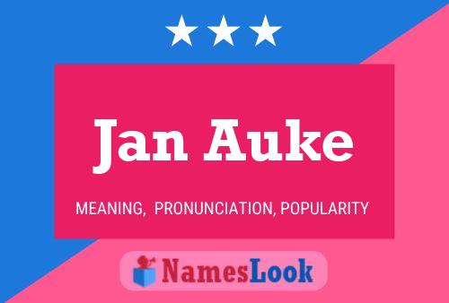 Jan Auke Name Poster