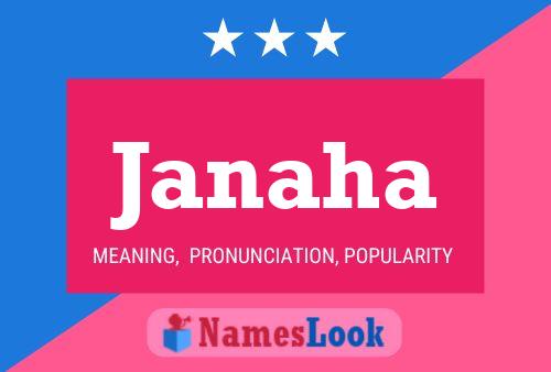 Janaha Name Poster