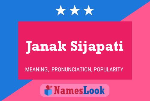 Janak Sijapati Name Poster