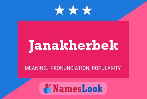 Janakherbek Name Poster