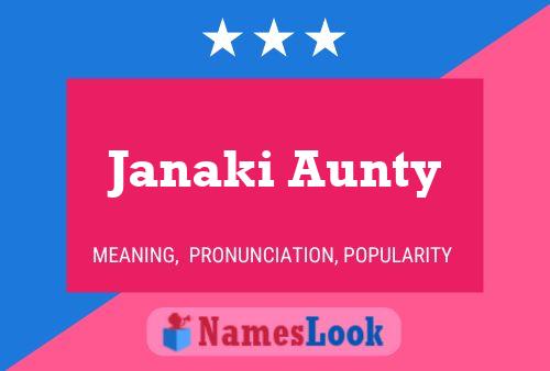 Janaki Aunty Name Poster