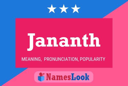 Jananth Name Poster