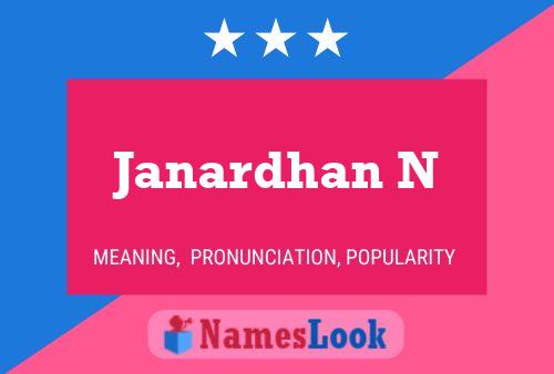 Janardhan N Name Poster