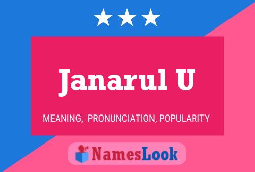 Janarul U Name Poster