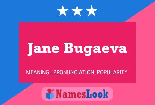 Jane Bugaeva Name Poster