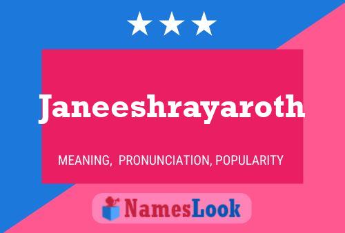 Janeeshrayaroth Name Poster