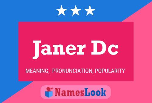 Janer Dc Name Poster