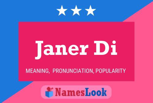 Janer Di Name Poster