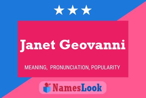 Janet Geovanni Name Poster