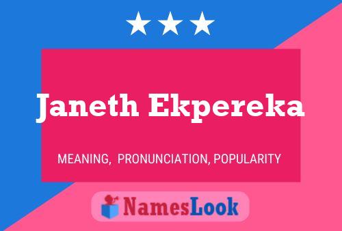 Janeth Ekpereka Name Poster