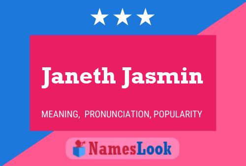 Janeth Jasmin Name Poster