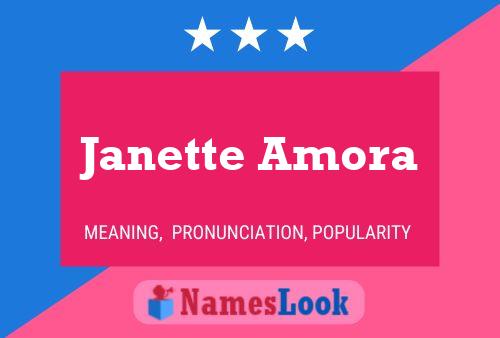 Janette Amora Name Poster