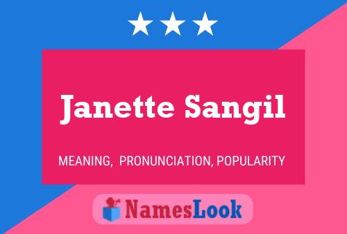 Janette Sangil Name Poster