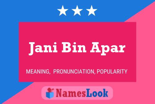 Jani Bin Apar Name Poster