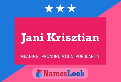 Jani Krisztian Name Poster