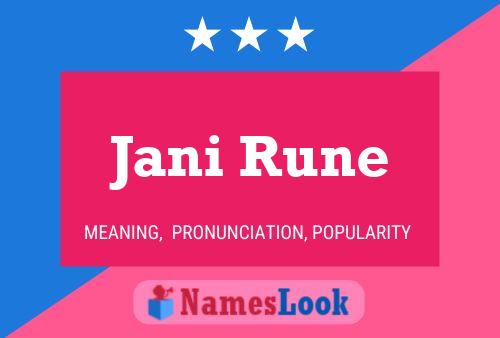 Jani Rune Name Poster