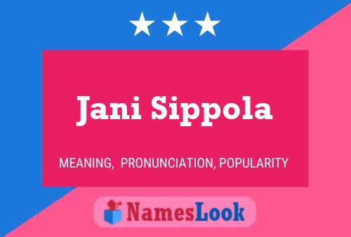 Jani Sippola Name Poster