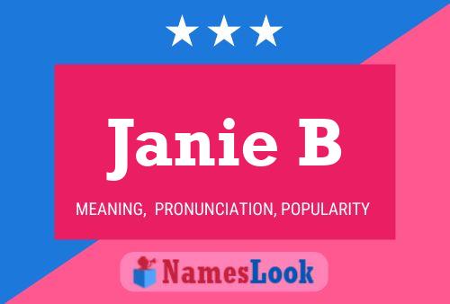 Janie B Name Poster